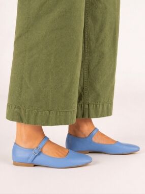 CARON CALLAHAN ELLIE MARY JANES IN NAPPA SKY BLUE